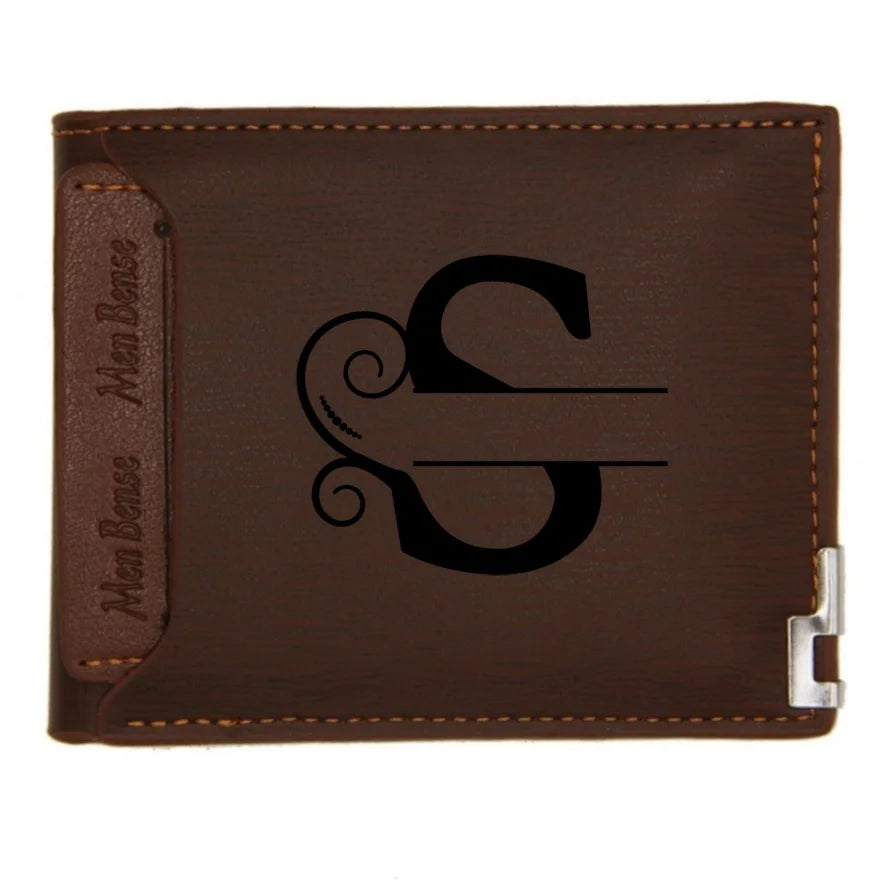Personalized Leather Wallet for Men – Custom Engraved Name or Monogram –   Bifold Wallet – Custom Gift for Dad,