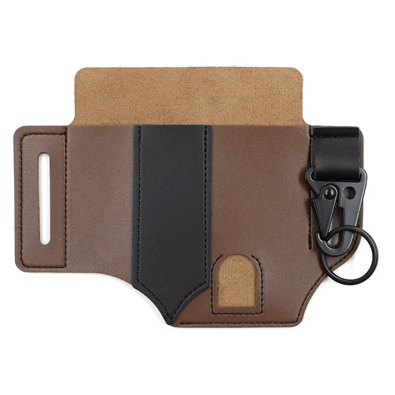 Leather Sheath for Leatherman Multitool Sheath EDC Pocket Organizer with Key Holder for Belt and Flashlight Camping Outdoor Tool