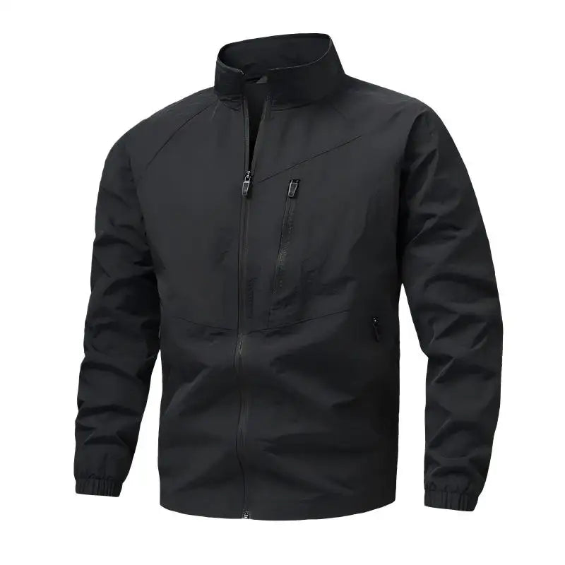 Spring Autumn Men Waterproof Cargo Multi Pocket Jacket Man Sports Outdoor Tactical Zip Coat Male Run Casual High Quality Jackets