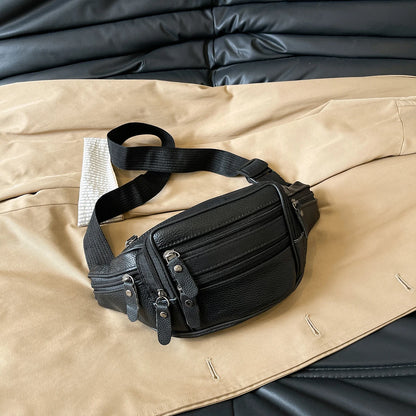 Leather Waist Bag Casual Small Square Hip Packs Crossbody Multi-function Outdoor Phone Pouch Belt Bag Fanny Pack Shoulder Bags