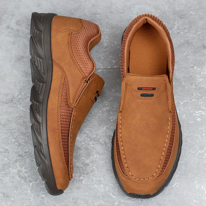 Men Leather Casual Shoes Breathable Loafers Men Sneakers New Male Comfortable Leather Flat Footwear Sneakers Men Shoes