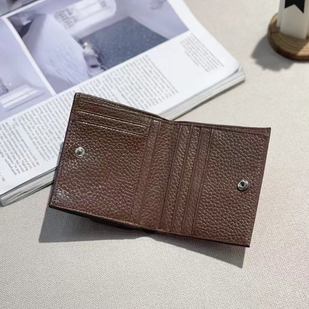 Genuine Leather Women Wallet Personalized Name Elegant Female Coin Card Wallet Custom Initials Card Holder Purse With Heart