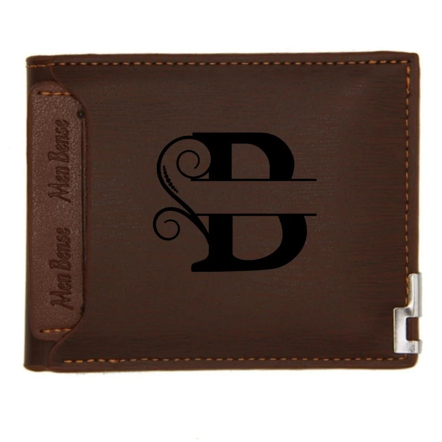 Personalized Leather Wallet for Men – Custom Engraved Name or Monogram –   Bifold Wallet – Custom Gift for Dad,