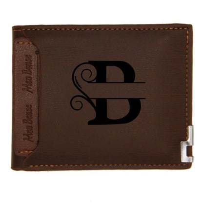 Personalized Leather Wallet for Men – Custom Engraved Name or Monogram –   Bifold Wallet – Custom Gift for Dad,