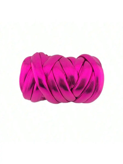 500g Thick Super Bulky Chunky Imitation Metal Leather Yarn for DIY Knitting Crocheting Thread Yarn for Handmade Bags Shoes Craft