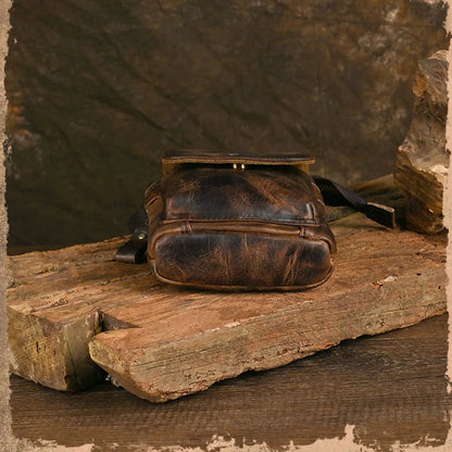 Multifunctional Waist Packs Retro Bag Men Cowhide Leather Wallet Outdoor Zipper Purse Phone Bags Vintage Wallets Through Belt