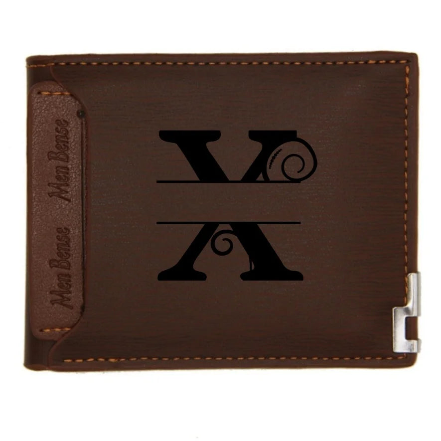 Personalized Leather Wallet for Men – Custom Engraved Name or Monogram –   Bifold Wallet – Custom Gift for Dad,