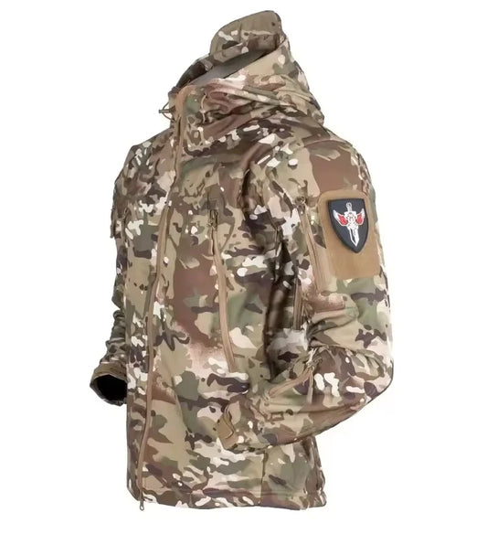 Men's Winter Autumn Softshell Fleece Jackets Windproof Outdoor Fishing Hiking Hunting Thermal Camping Cargo Coats Warm M-4XL