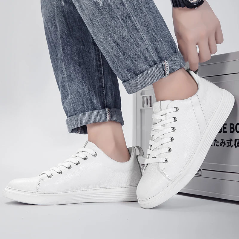 Genuine leather men's board shoes Classic minimalist design style Office and driving Daily Office Business Party Quality shoes