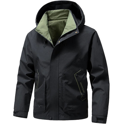 Outdoor Men Casual Outdoor Jacket Coats Man Windproof Sport Jackets Man Cargo Camp Fish Jackets Male Hooded Tactical Jackets 5XL