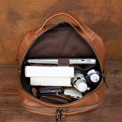 Leather Women's Outdoor Travel Backpack Vintage Large Capacity School Backpack Men's Satchel Backpack for 15.6-inch Laptop Bag