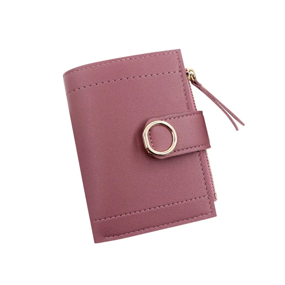 PU Leather Women Wallet Large Capacity Multiple Card Slots Short Purses Lightweight Wear-resistant Card Holder For Girls Women's