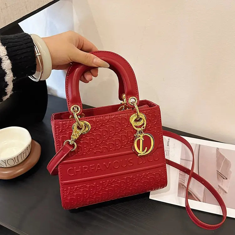High-end Leather Ladies Hand Bags Popular Classic Elegant Classic Designer Paris Casual Simple Vintage Trendy Design Diaper Bag