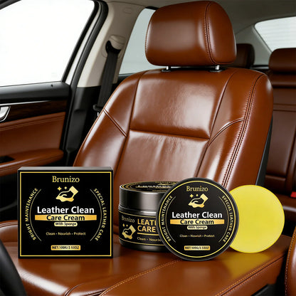 Premium Leather Cleaning Cream Car Interior Care Balm Professional Leather Restorer Universal Sofa Cleaner Waterproof Protection