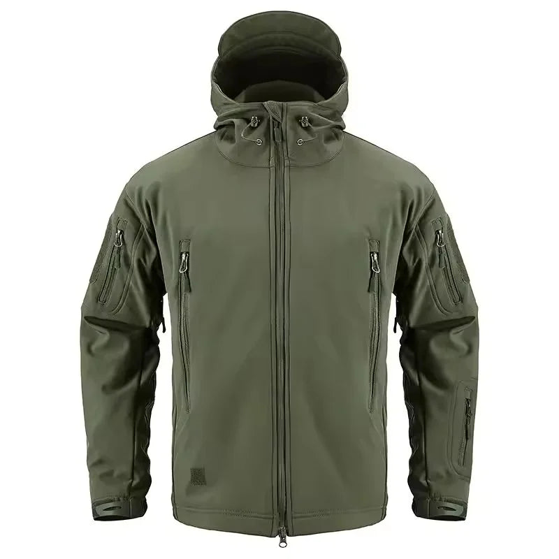 Men's Winter Autumn Softshell Fleece Jackets Windproof Outdoor Fishing Hiking Hunting Thermal Camping Cargo Coats Warm M-4XL