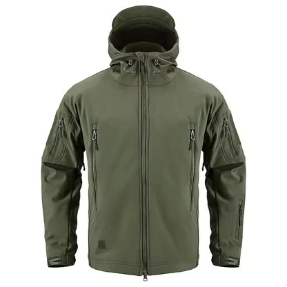 Men's Winter Autumn Softshell Fleece Jackets Windproof Outdoor Fishing Hiking Hunting Thermal Camping Cargo Coats Warm M-4XL
