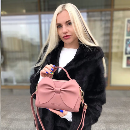 Elegant Women PU Leather Handbags Female Shoulder Crossbody Bags for Women Handbags High Quality Ladies Messenger Hand Bags Bow