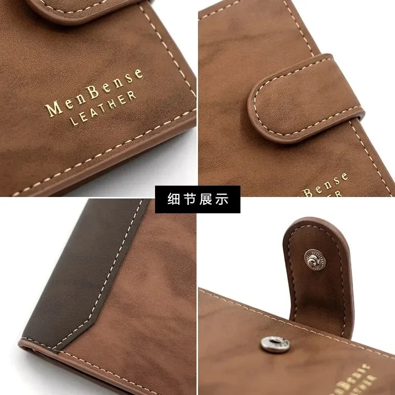 1PC PU Leather Men's Wallet with Hasp Business Card Holder Case Male Short Purse Coin Bag for Men Credit Card Wallets
