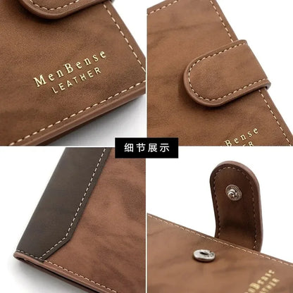 1PC PU Leather Men's Wallet with Hasp Business Card Holder Case Male Short Purse Coin Bag for Men Credit Card Wallets