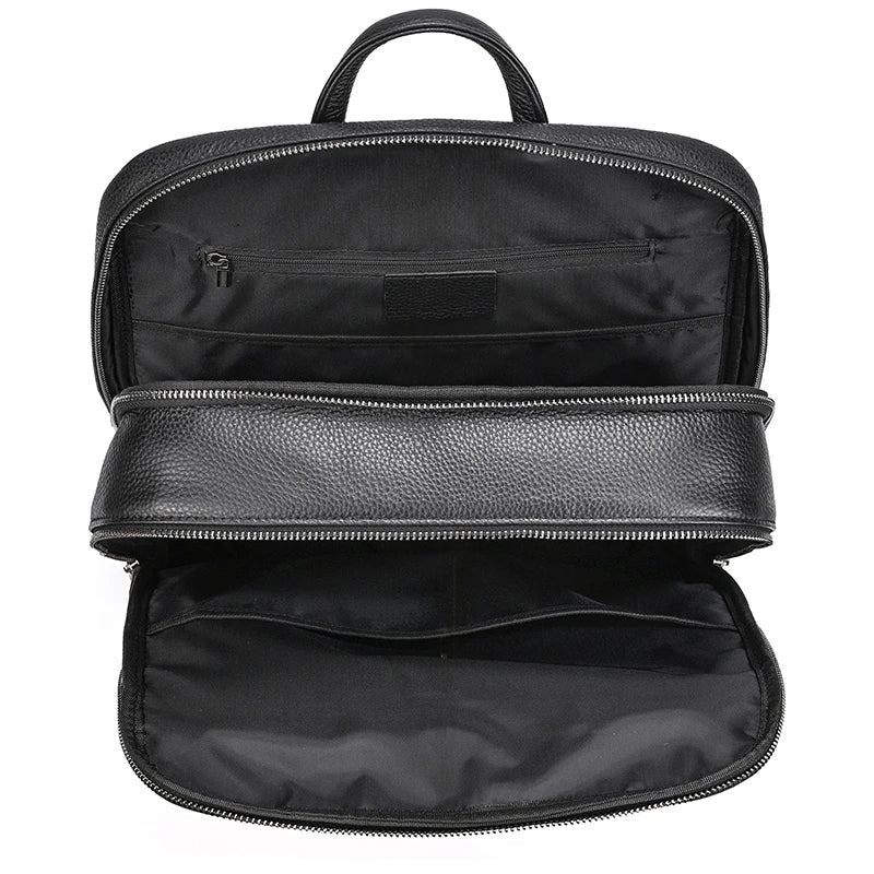 Luufan Business Leather Backpack For Men Male Genuine Leather Laptop Backpack 14 Inch Laptop School Bag School Bag Travel Bag