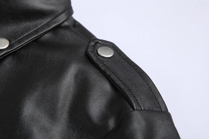 2024 Mens Fashion Leather Jacket Slim Fit Stand Collar PU Jacket Male Anti-wind Motorcycle Lapel Diagonal Zipper Punk Jackets