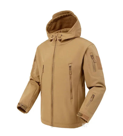Outdoor Jackets Men Shark Skin Soft Shell Tactical Waterproof Windbreaker Combat Jacket Mens Hooded Bomber Coats