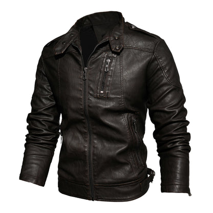 Winter Leather Jacket Men's Chothing New Men Coat Jackets Coats Faux Leather Water Proof Vintage Biker Jacket Men Windproof