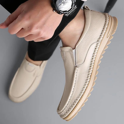 Men's Genuine Leather Driving Shoes Loafers Soft Sole Comfortable Breathable Casual Shoes Lightweight Flexible Sole for Men