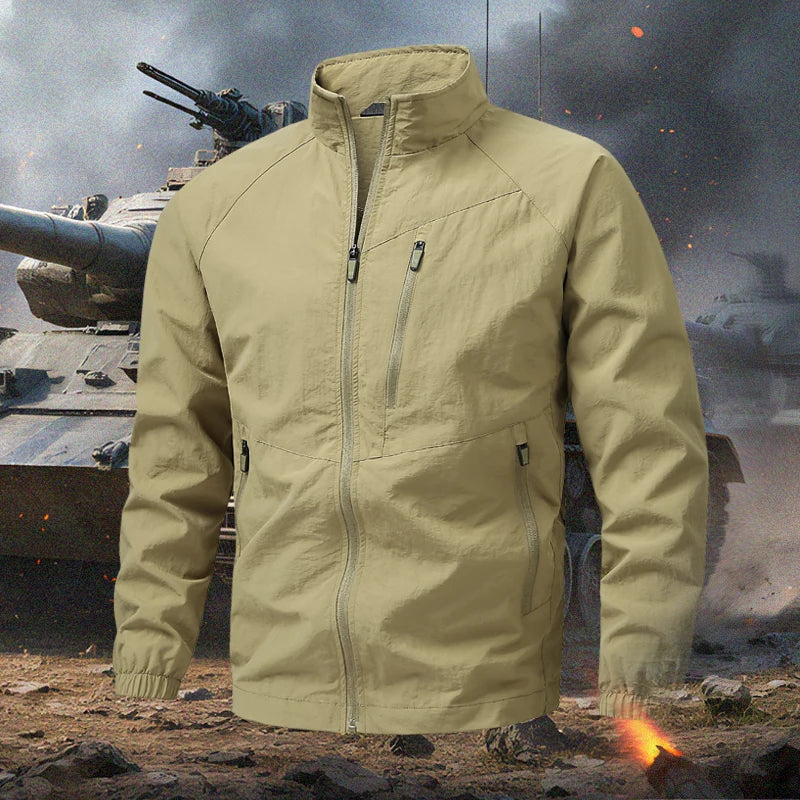 Spring Men Outdoor Multi Pockets Jacket Man Cargo Sports Windproof Tactical Zip Coat Male Waterproof Casual High Quality Jackets