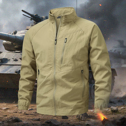 Spring Men Outdoor Multi Pockets Jacket Man Cargo Sports Windproof Tactical Zip Coat Male Waterproof Casual High Quality Jackets