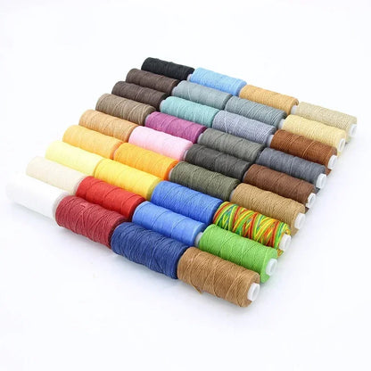 50M 0.8Mm Thickness Waxed Thread For Leather Waxed Cord For Diy Handicraft Tool Hand Stitching Thread Flat Waxed Sewing Line