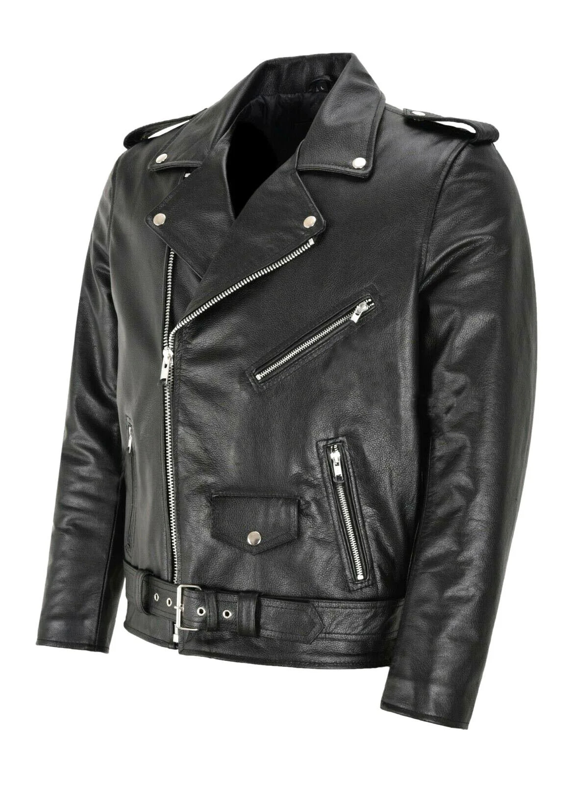Men Pu Leather Jacket Motorcycle Fashion Slim Fit Stand Collar Pu Jacket Male Anti-Wind Motorcycle Lapel Diagonal Zipper Jackets