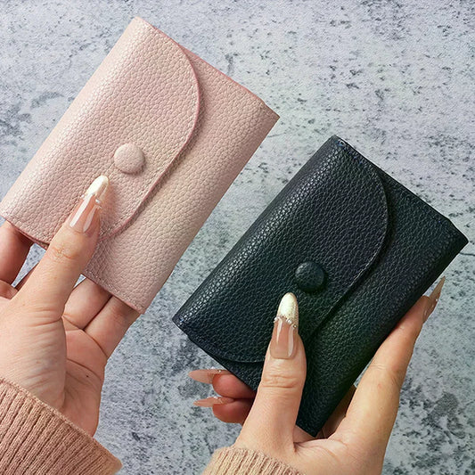 Women Wallets PU Leather Female Purse Mini Hasp Solid Multi-Cards Holder Coin Short Wallets Slim Small Wallet Zipper Hasp