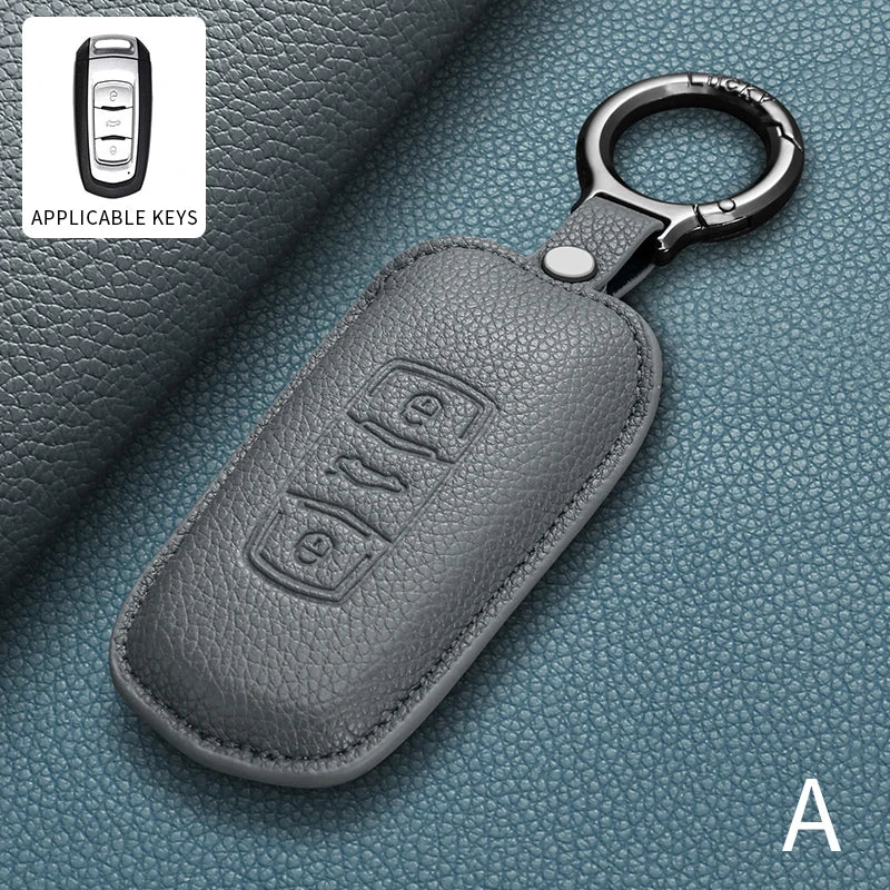 Leather Car Remote Key Case Accessories For Geely Emgrand 7 GX3 Atlas GS NL3 Gili EX7 GT Monjaro Boyue L PREFACE HAOYUE L ICON