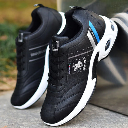 Men's leather sneakers Casual versatile shoes Outdoor non slip running footwear Fashion men's board shoes Zapatos Homme