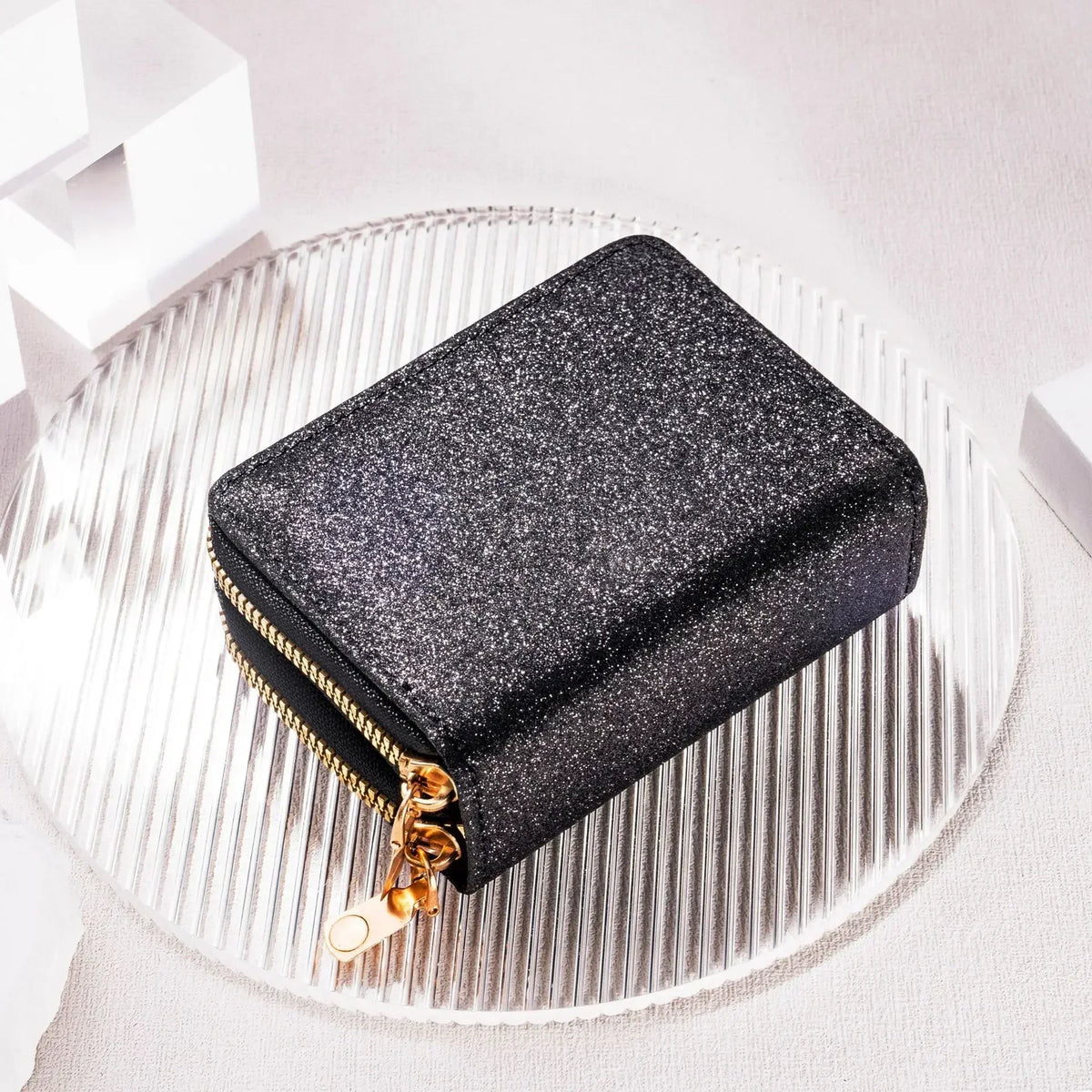 Leather Wallets Women Glitter Sequin Wallets Fashion New Money Bag Coin Purses Solid Color Credit Multi-card Card Holder Bags