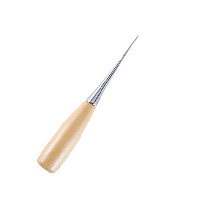 Durable Professional Leather Wood Handle Awl For Leather Craft Stitching Sewing Accessories Sewing Stitching Awl Hand Tools