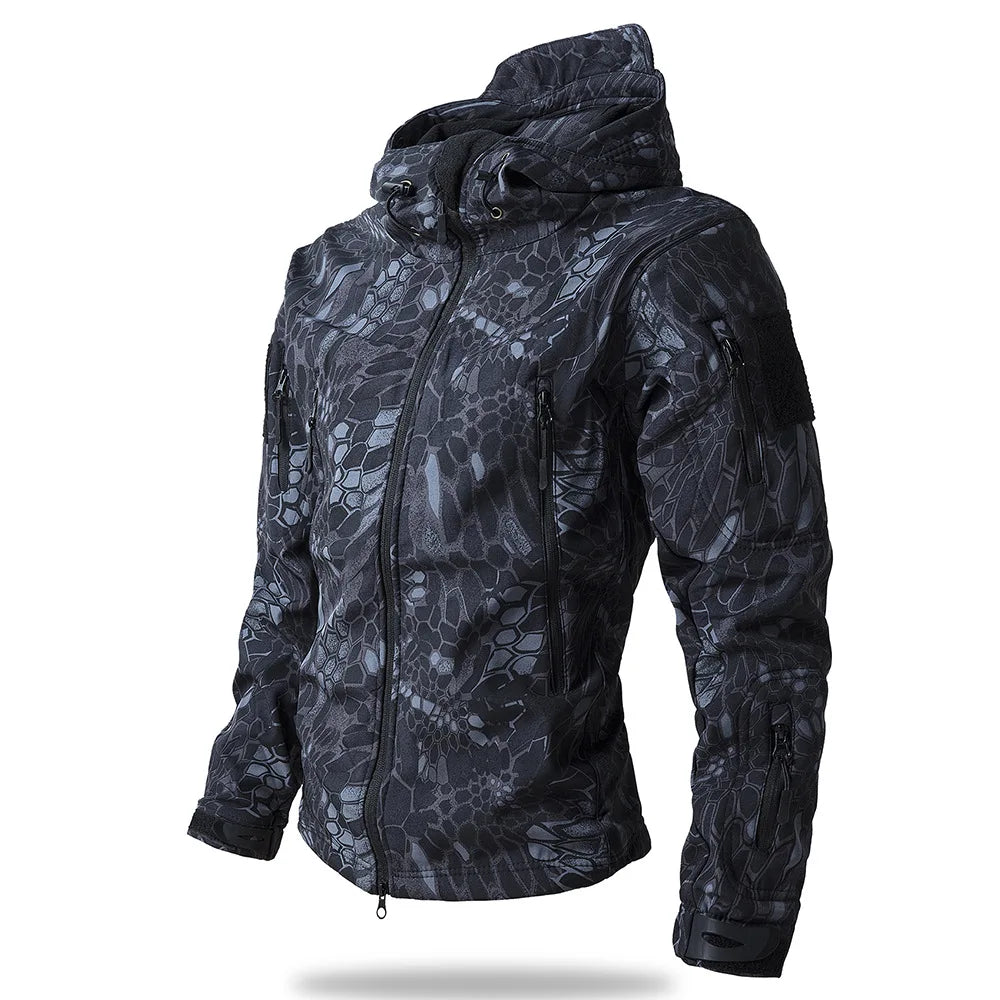 Men Outdoor Three-in-one  All-weather Camouflage Assault Jackets Male Breathable Windbreaker Warm Coats Sportswear Jackets 4XL