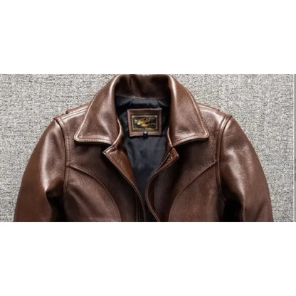 Spring and Winter New Leather Men Short Lapel Slim Fit with The Handsome Trend Soft Leather Jacket Fashion  Mens Leather Jacket