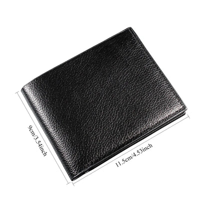 Fashion Short Men's Wallet PU Leather Men Wallets Multiple Card Slots ID/Credit Card Holder Black Wallets for Man