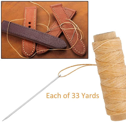 30m 0.8mm Leather Sewing Waxed Thread String Sewing Leather Hand Wax Stitching DIY Thread for Case Arts Crafts Handicraft Tool