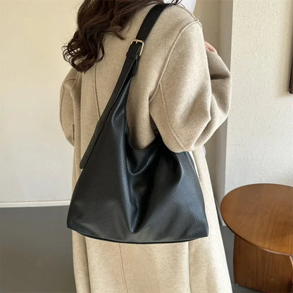 Fashion Leather Tote Bag for Women 2025 Trend Female Simple Large High Capacity Shoulder Bag Women Handbags Messenger Bags
