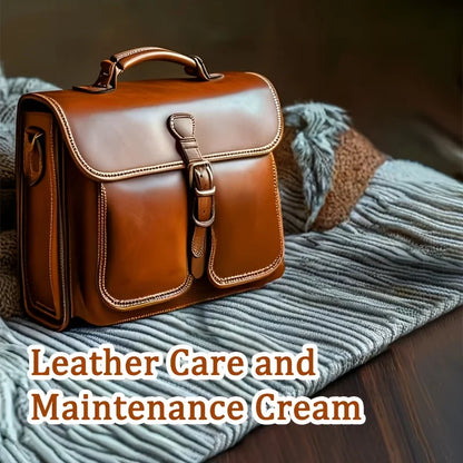 Leather Care Cleaning Cream 50G, Stain Remover & Polisher For Handbags, Shoes, Furniture, Restores Shine Easily
