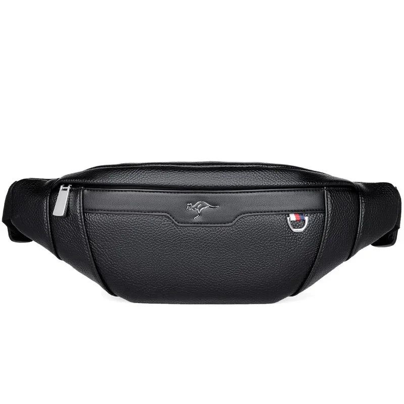 Business Leather Waist Bag Multifunctional Workout Traveling Running Crossbody Casual Wallets Waist Pack Phone Bag Man Chest Bag