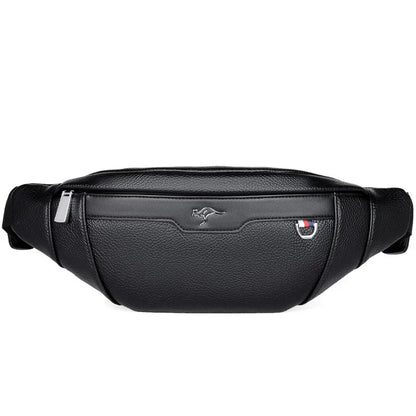 Business Leather Waist Bag Multifunctional Workout Traveling Running Crossbody Casual Wallets Waist Pack Phone Bag Man Chest Bag