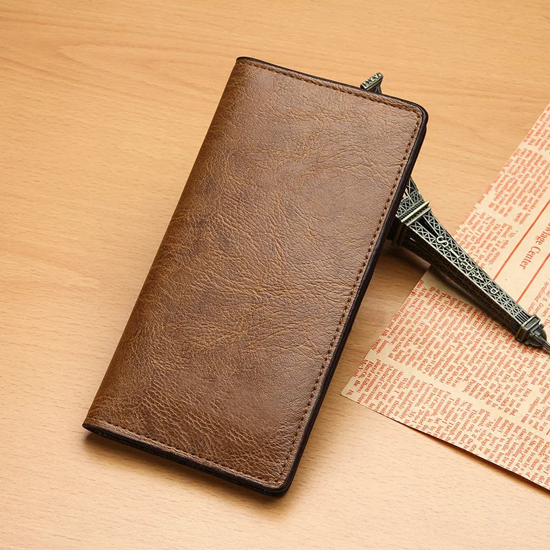 Mens Long Section Wallet Fashion Lightweight Soft PU Leather Mens Horizontal Multifunctional Wallet cartera mujer pURSE