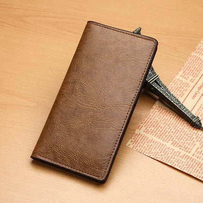 Mens Long Section Wallet Fashion Lightweight Soft PU Leather Mens Horizontal Multifunctional Wallet cartera mujer pURSE