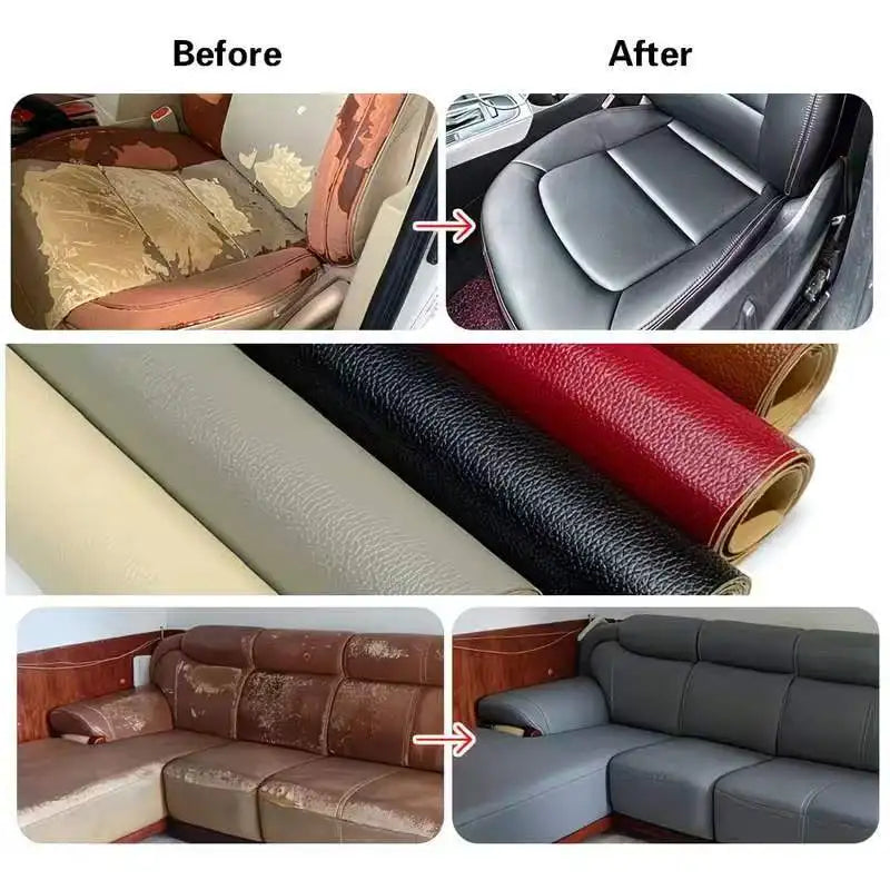 Durable Self-Adhesive Faux Leather Repair Tape PU Patch Sticker with Strong Glue for Auto Interior Couch and Chair Repair