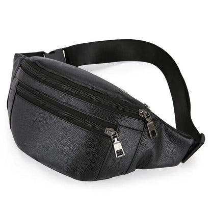 Business Leather Waist Bag Multifunctional Cash Wallets Outdoor Luxury Crossbody Bags Waterproof Sporting Pack Traveling Bag Man