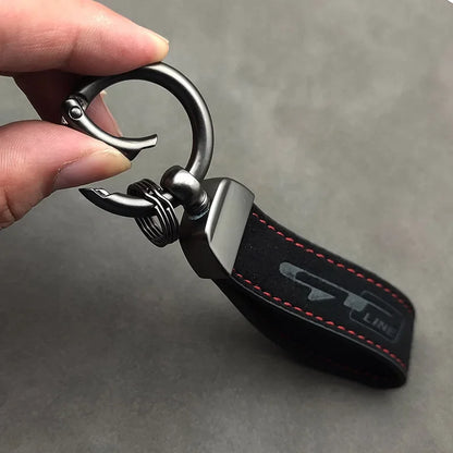 2025 Suede Leather Men Key Chain Rings Luxury Women Car Keychain for GT Line Keychain Keyring Accessories